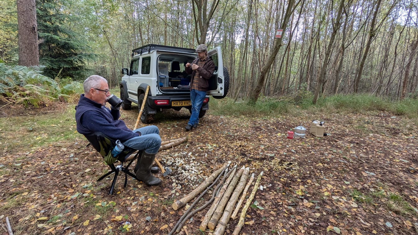 In the woods with Dad